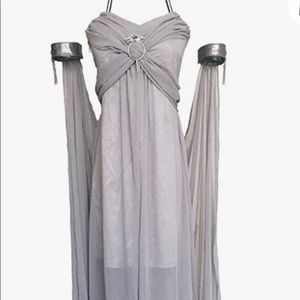 Gray chiffon cosplay dress/costume size large